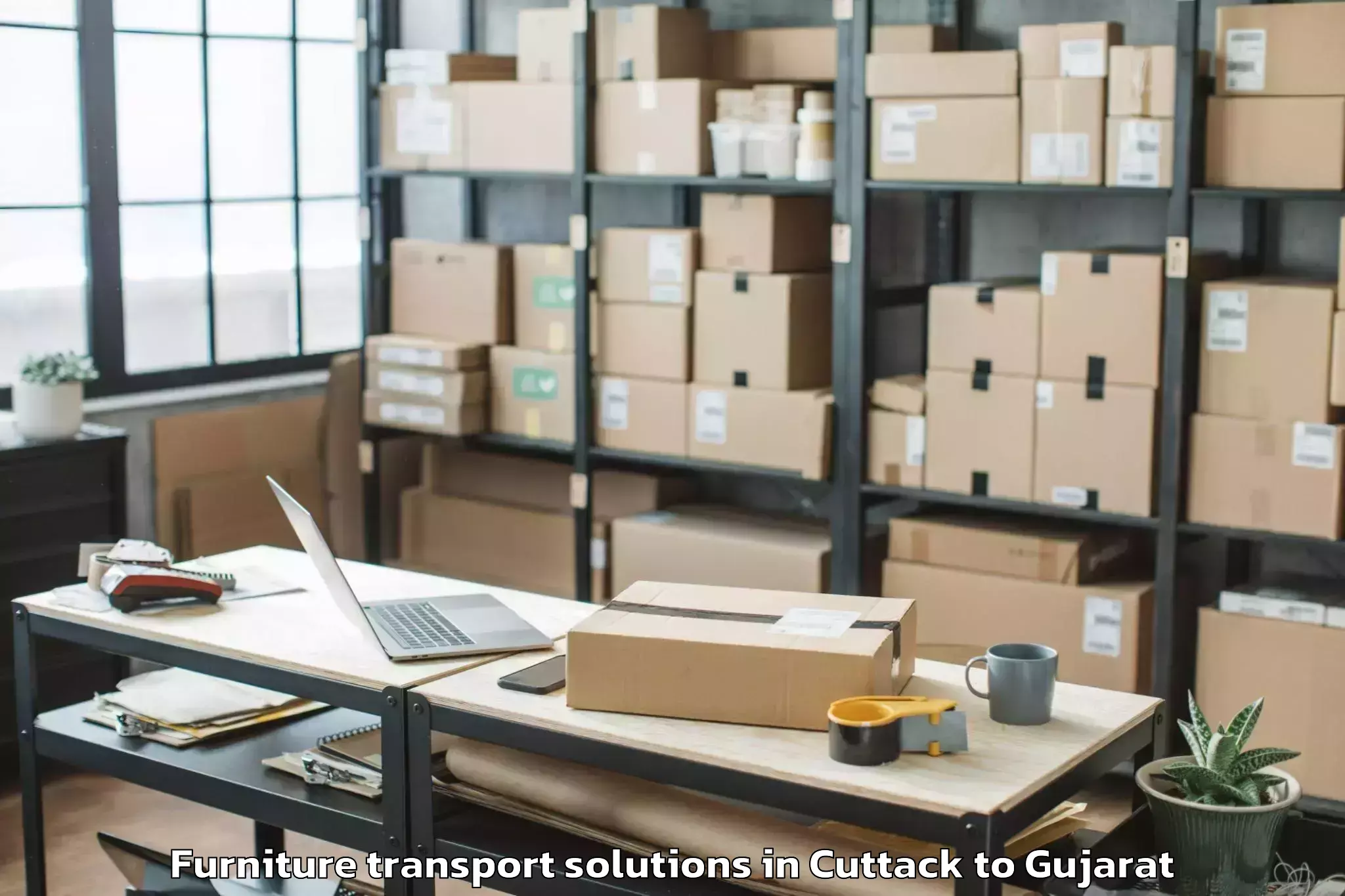 Hassle-Free Cuttack to Vansada Furniture Transport Solutions